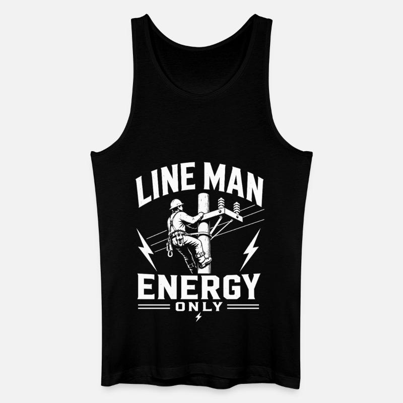 Engineering Engineer Electrician Lineman Design - Men’s Organic Tank Top - black