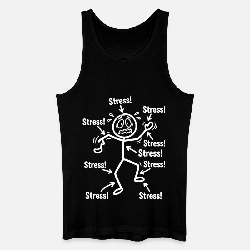 stress_figur_pfeile - Männer Bio Tank Top - Schwarz