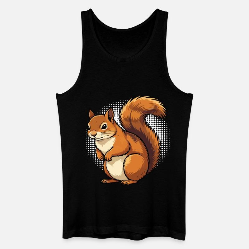 Eichhörnchen Eichhorn Eichhörnchenliebhaber Nager - Männer Bio Tank Top - Schwarz