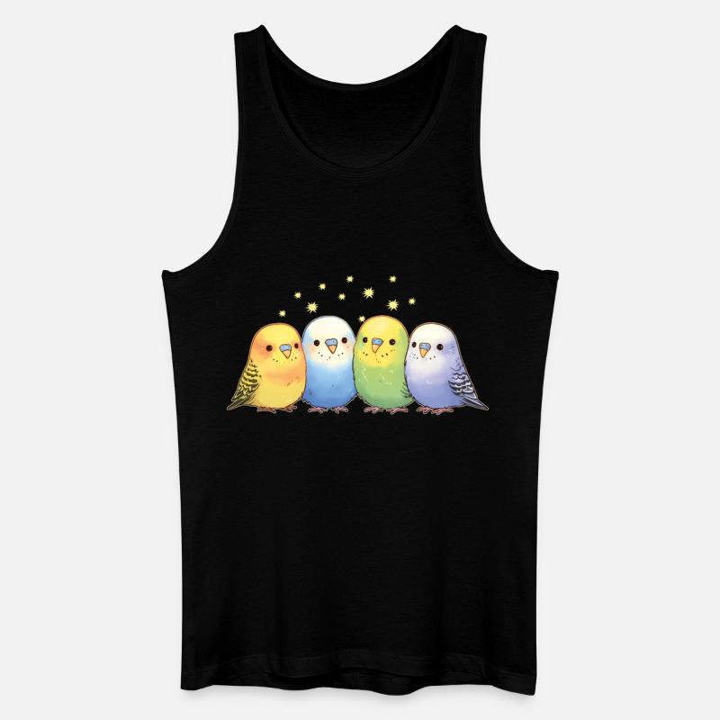Wellensittiche - Männer Bio Tank Top - Schwarz