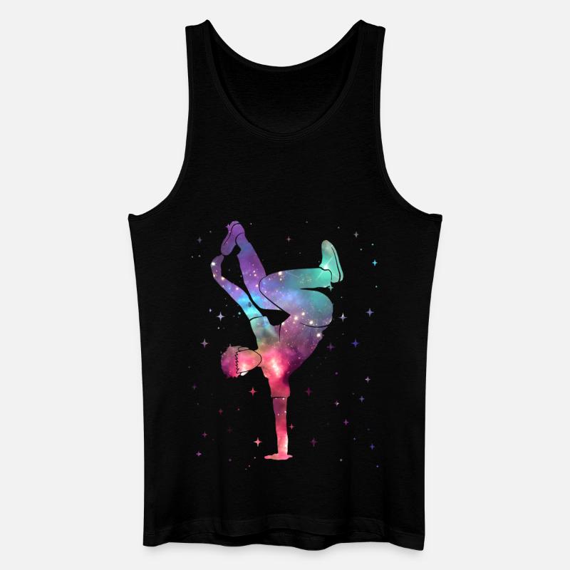 Breakdance Breakdancer Breakdance Breakdance Spatial - Débardeur bio Homme - noir