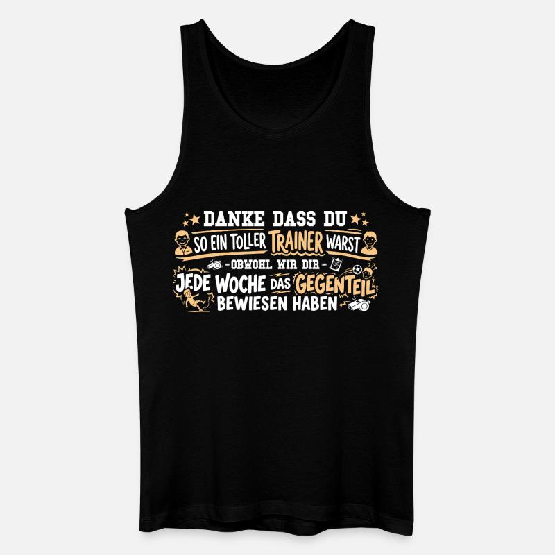 Bester Trainer Danke – Abschiedsgeschenk Verein - Männer Bio Tank Top - Schwarz