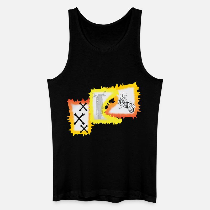 Biker Motorrad Chopper - Männer Bio Tank Top - Schwarz