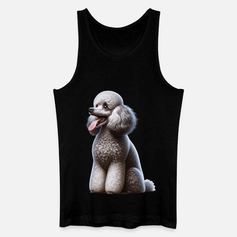 Pudel Poodle - Männer Bio Tank Top - Schwarz