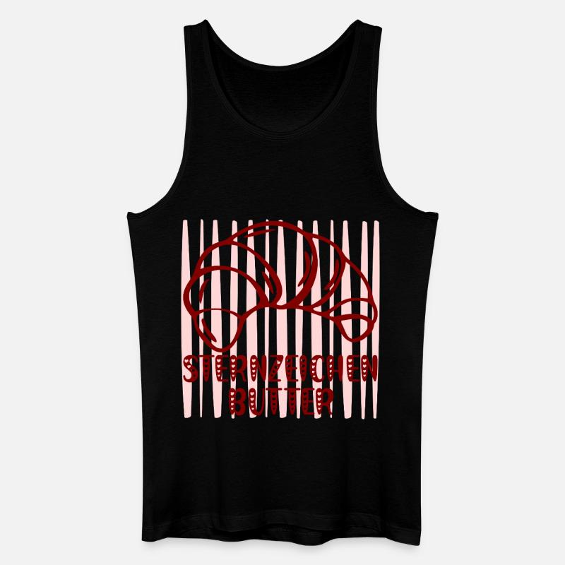 Sternzeichen Butter Croissants - Männer Bio Tank Top - Schwarz