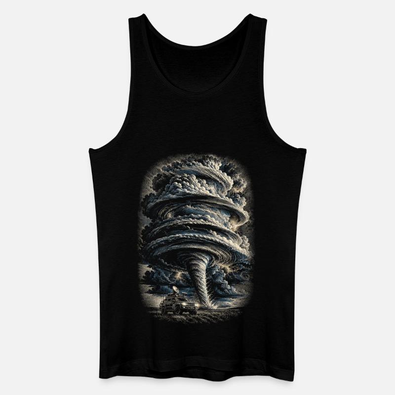Météorologue chasseur de tempêtes - Débardeur bio Homme - noir