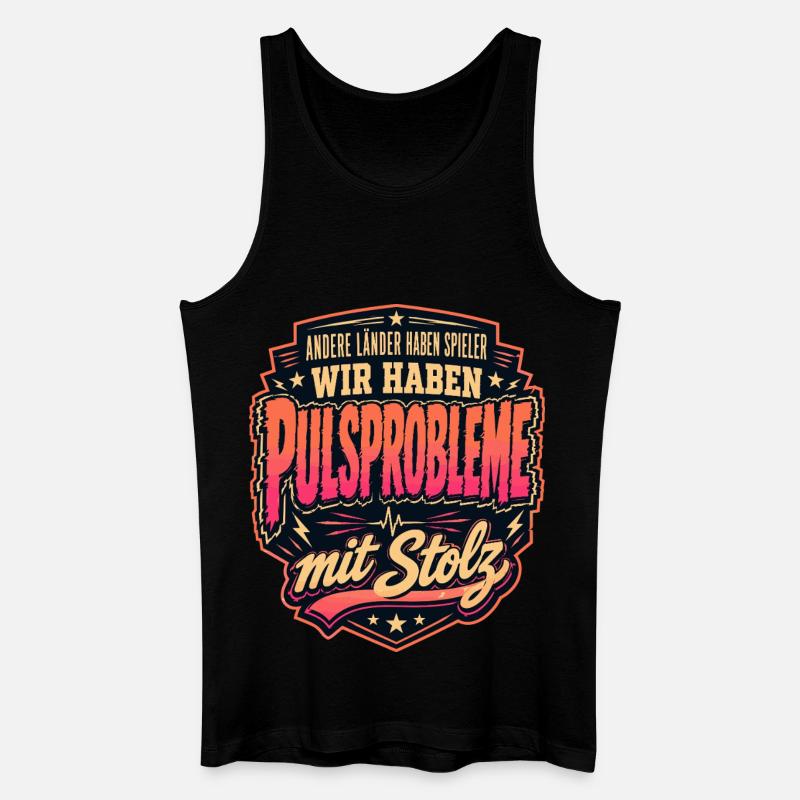 Pulsprobleme mit Stolz - Männer Bio Tank Top - Schwarz