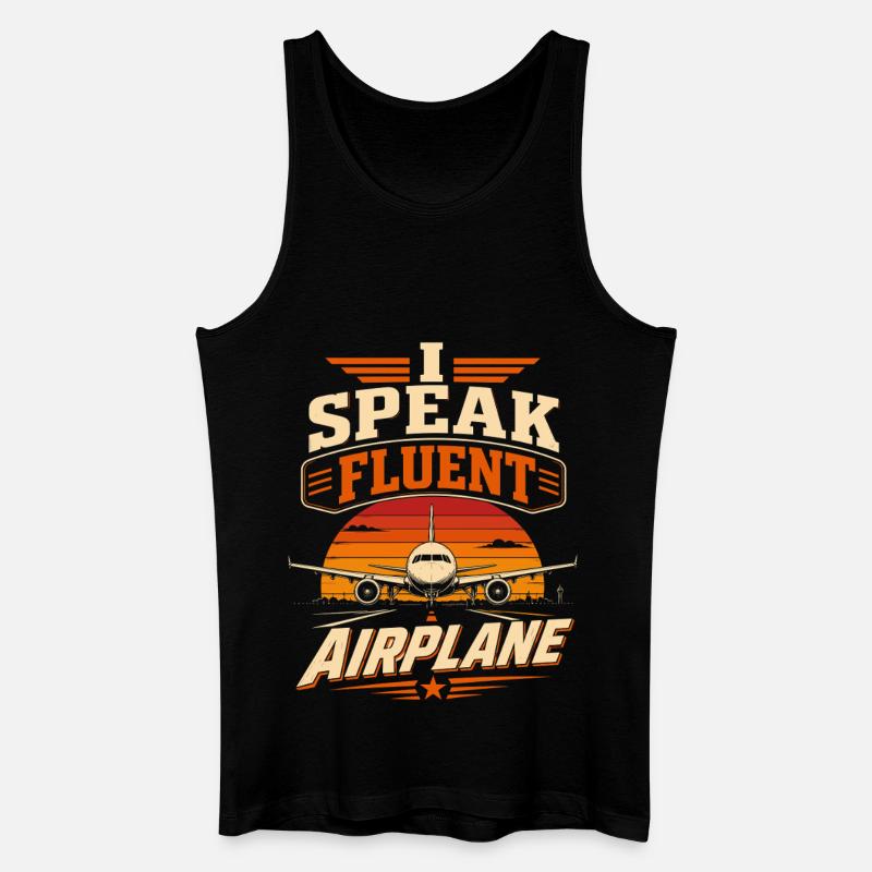 Flugzeug Mechanik Technik Und Luftfahrt - Männer Bio Tank Top - Schwarz