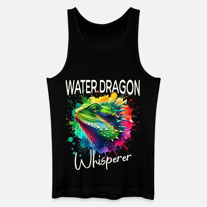 Chinesische Wasseragame Flüsterer - Männer Bio Tank Top - Schwarz