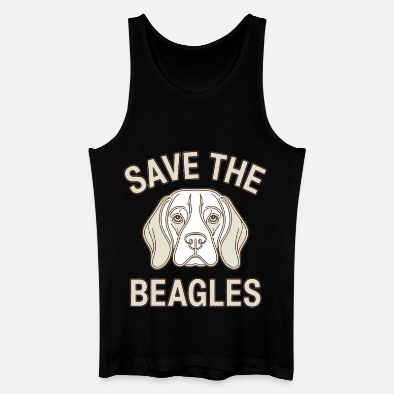 Rettet die Beagles - Männer Bio Tank Top - Schwarz