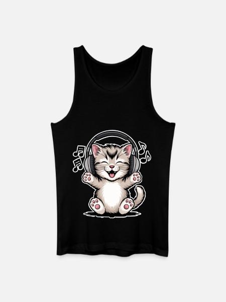 Cat Music - Men’s Organic Tank Top - black