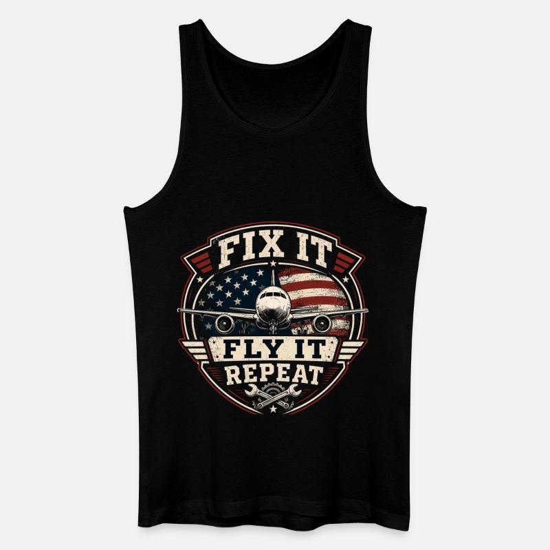 Flugzeugtechnik Wartung Luftfahrt Beruf - Männer Bio Tank Top - Schwarz