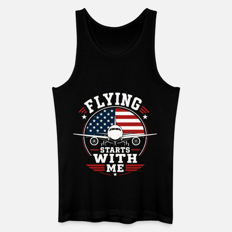 Flugzeug Mechanik Luftfahrt Technik - Männer Bio Tank Top - Schwarz