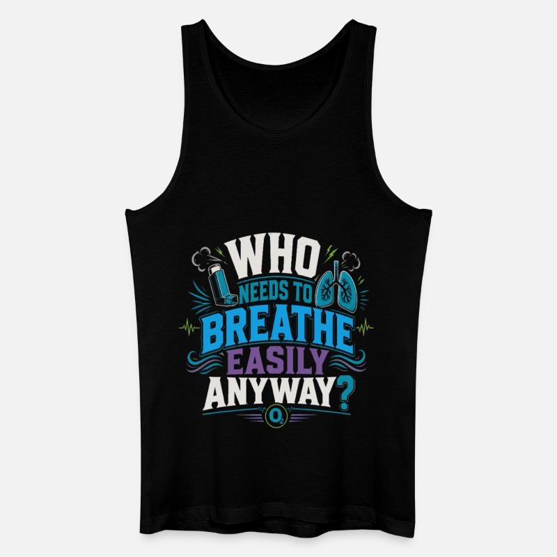Asthma Asthmatiker - Männer Bio Tank Top - Schwarz