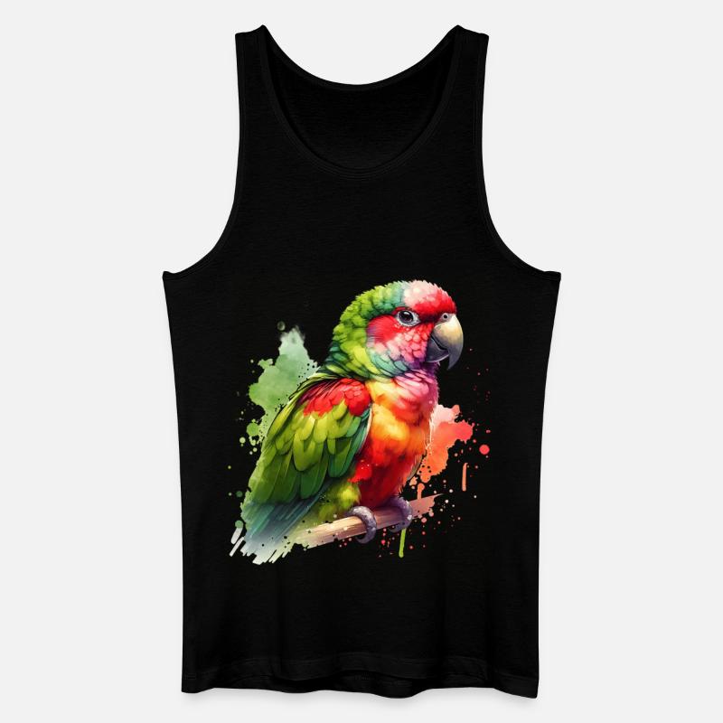 Alexandrasittich Geschenk - Männer Bio Tank Top - Schwarz