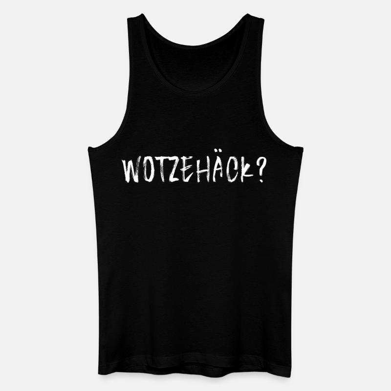 WOTZEHÄCK? - Männer Bio Tank Top - Schwarz
