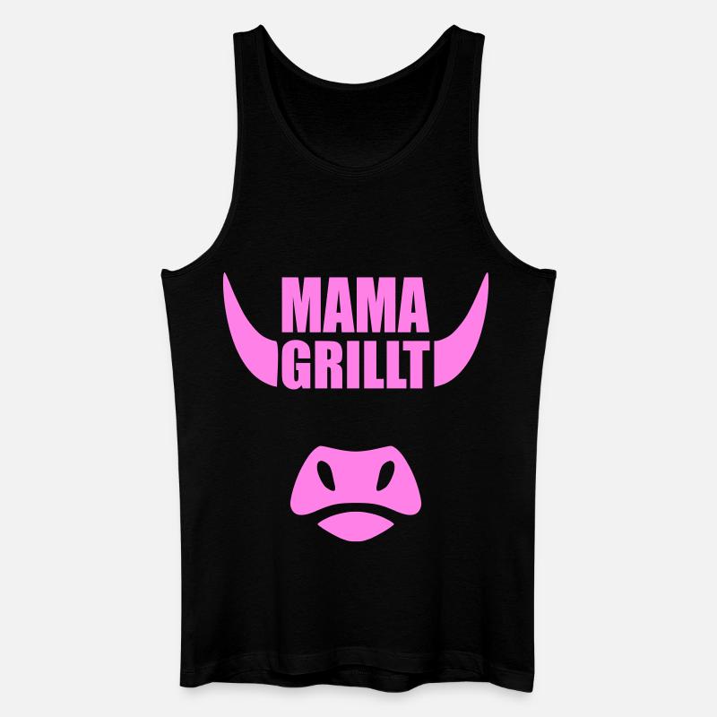 MAMA GRILLT BBQ - Männer Bio Tank Top - Schwarz