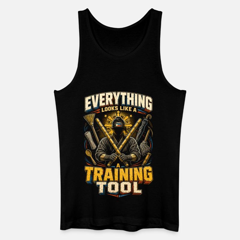 Escrima Arnis Kampfsport - Männer Bio Tank Top - Schwarz