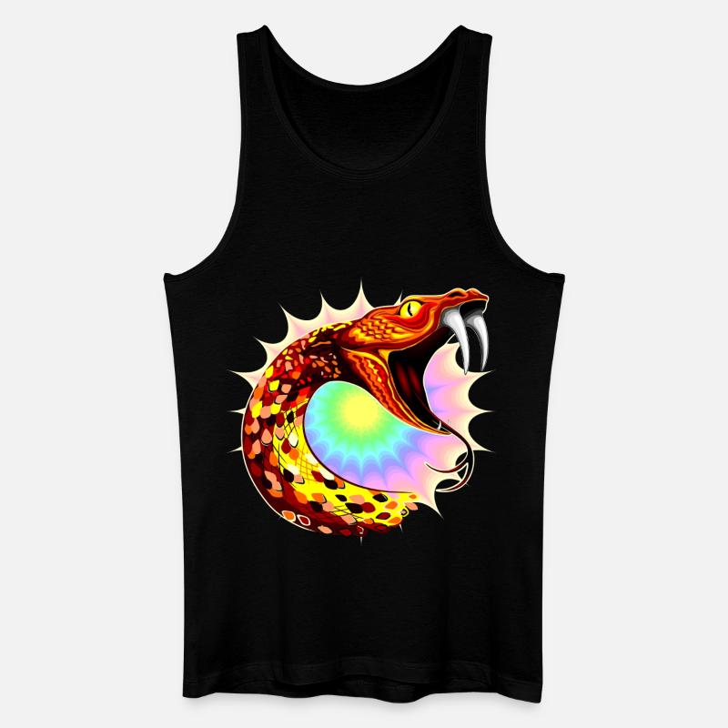 Kosmische Schlange - Männer Bio Tank Top - Schwarz