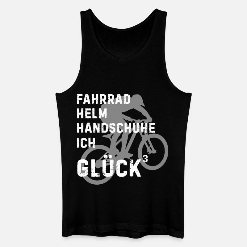 Fahrradhelden Silhouette mit Text - Männer Bio Tank Top - Schwarz