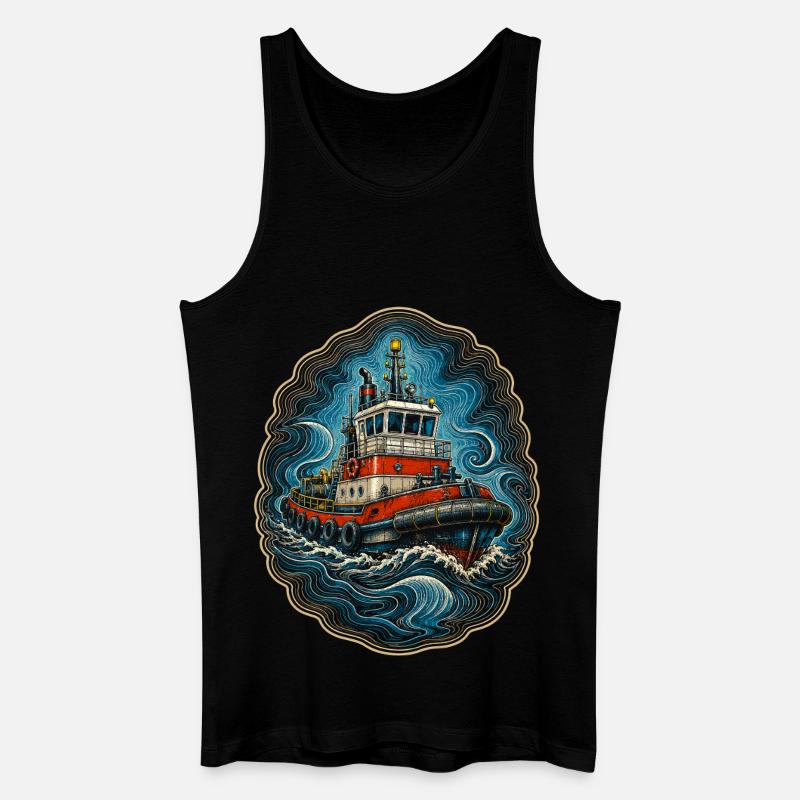 Schleppschiffe Schlepper - Männer Bio Tank Top - Schwarz