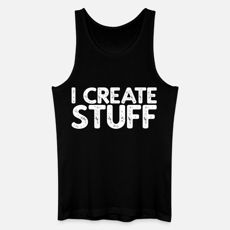 I Create Stuff - Männer Bio Tank Top - Schwarz