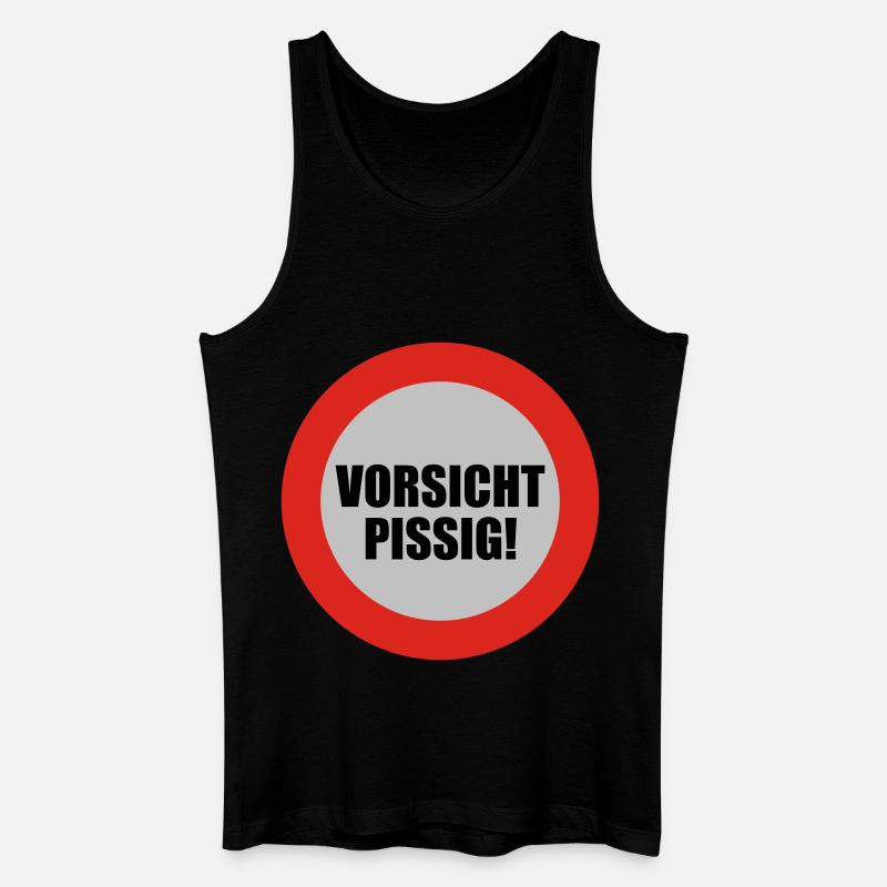 Vorsicht pissig - Männer Bio Tank Top - Schwarz