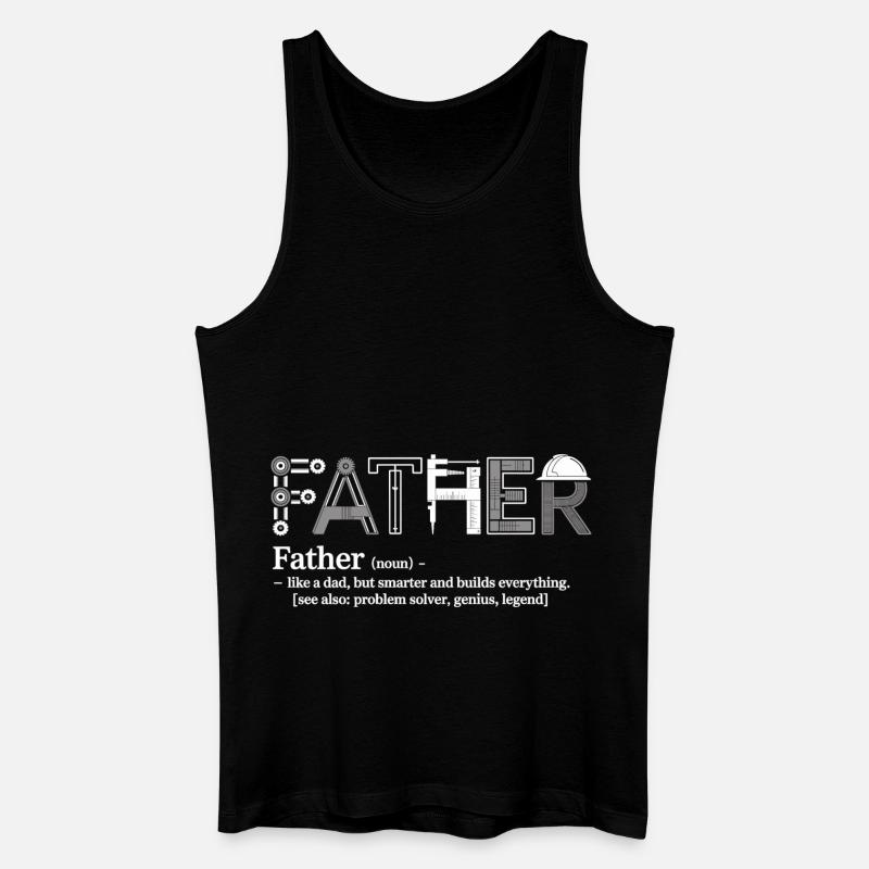 Father: The problem solver - Men’s Organic Tank Top - black