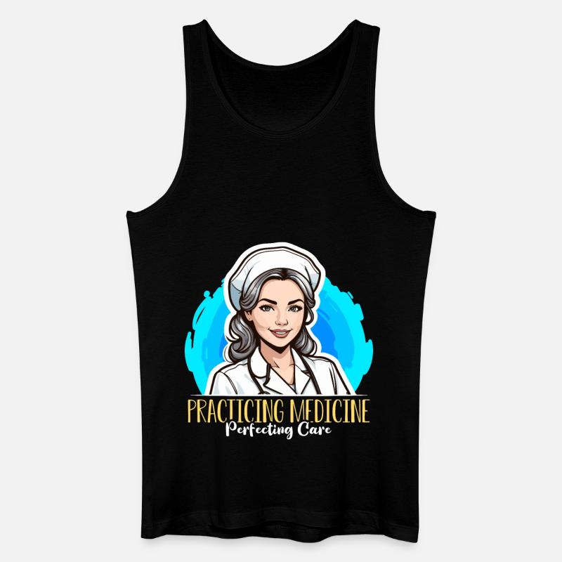 Nurse Practitioner Practicing Medicine Nursing - Männer Bio Tank Top - Schwarz