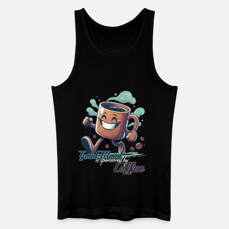 Gute Laune Kaffee Tasse Geschenk - Männer Bio Tank Top - Schwarz