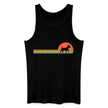 Jack Russel Terrier Retro Russel Terrier Vintage - Men’s Organic Tank Top - black - Front