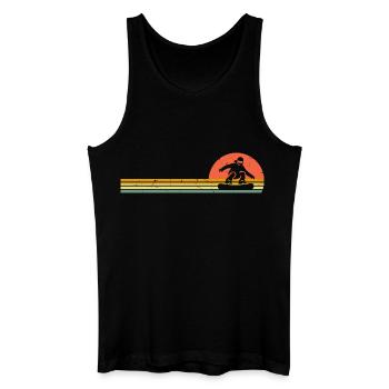 Snowboard Retro Snowboarder Vintage Snowboarding - Men’s Organic Tank Top - black - Front