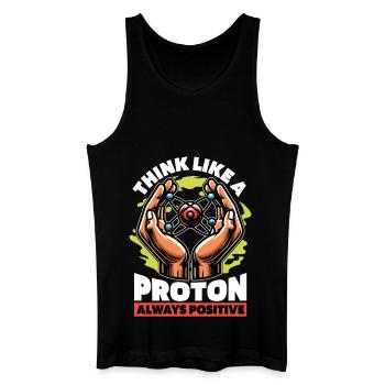 STEM Teacher Think Like A Proton Science Teacher - Männer Bio Tank Top - Schwarz - Vorne