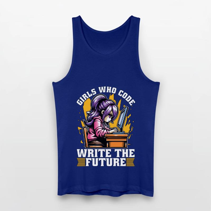 Coder Girls Who Code Write The Future Developer Männer Bio Tank Top
