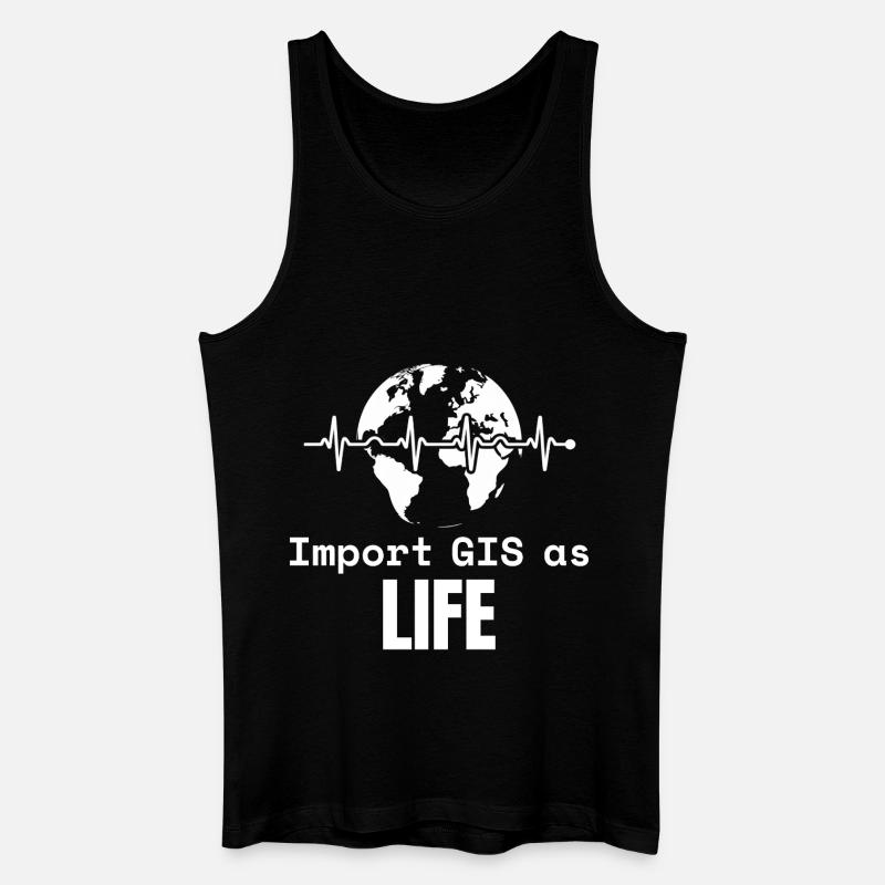 GIS Life Geospatial Mapping Datenanalyse - Männer Bio Tank Top - Schwarz
