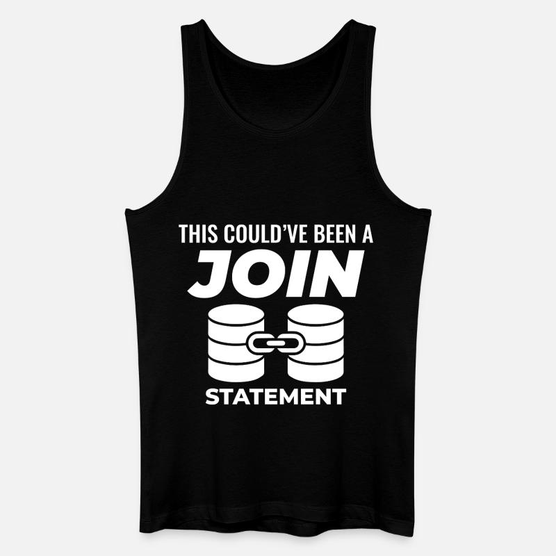 Programmierdaten für SQL Join-Datenbankanweisungen - Männer Bio Tank Top - Schwarz