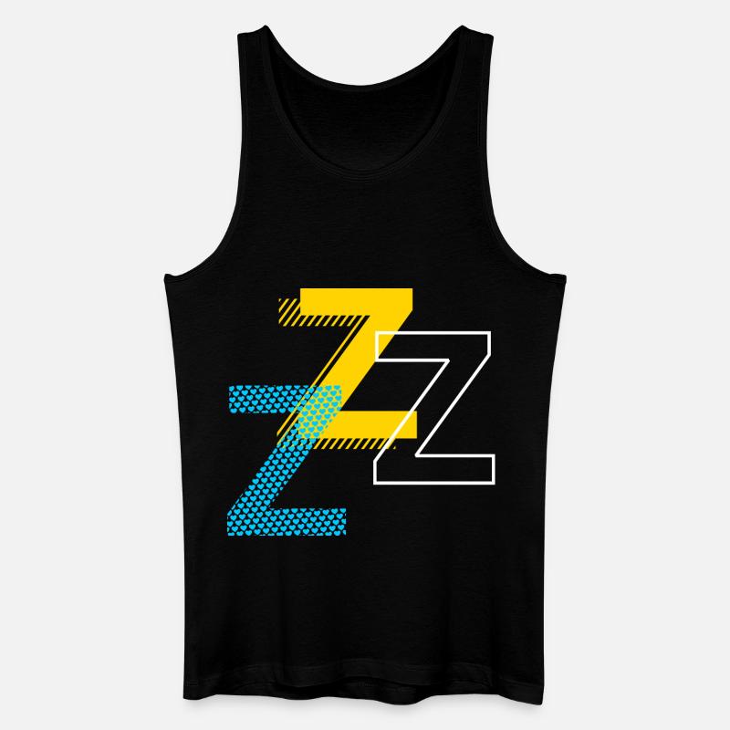 Alphabet Buchstabe Z - Männer Bio Tank Top - Schwarz