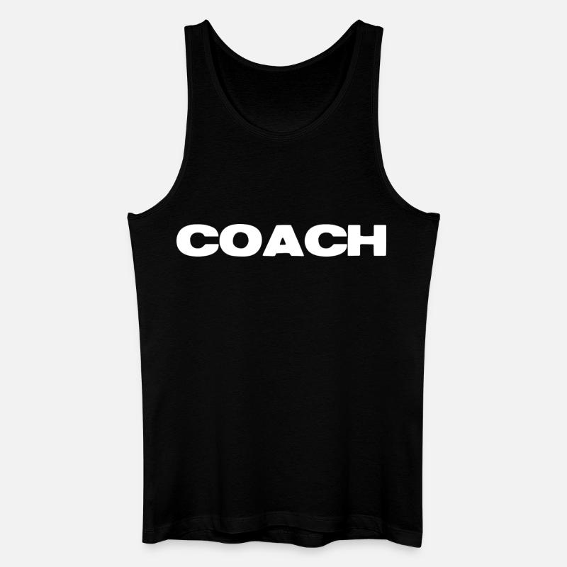 Coach Bold - Männer Bio Tank Top - Schwarz