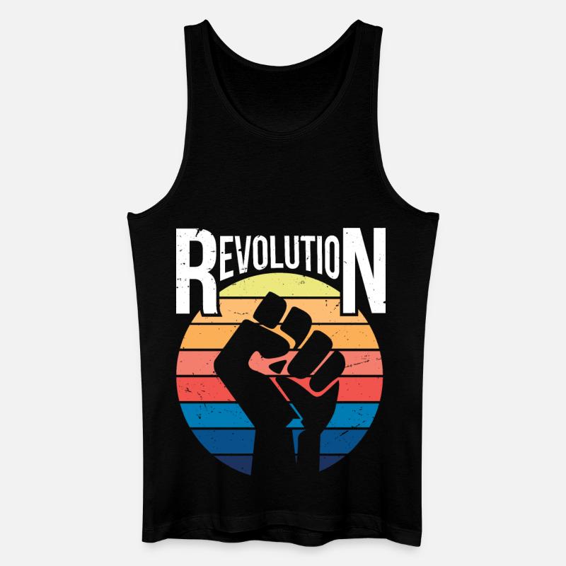 Revolution Retro Faust Geschenk - Männer Bio Tank Top - Schwarz