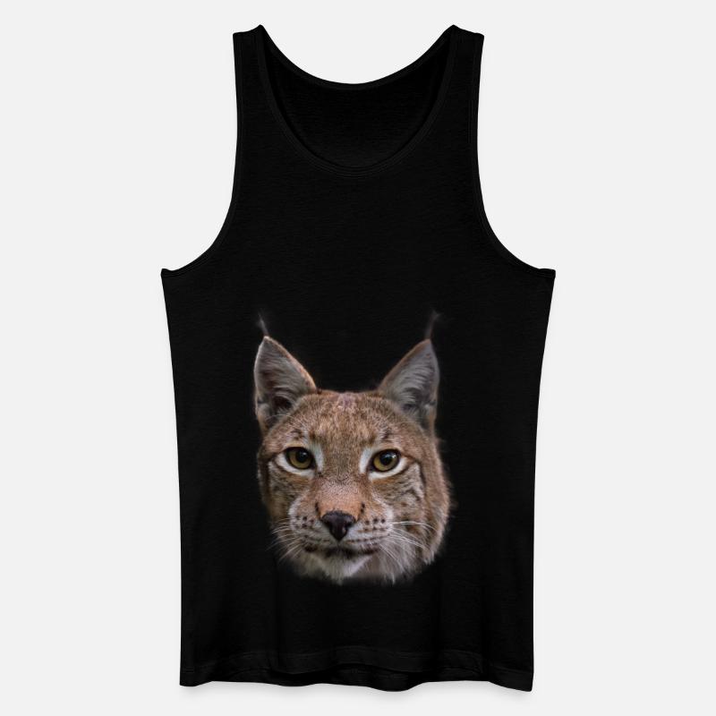 Luchs Design Luchse Wildkatzen Geschenk - Männer Bio Tank Top - Schwarz