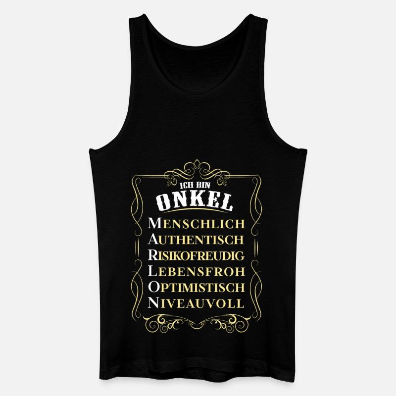Marlon - bester Onkel - Männer Bio Tank Top - Schwarz