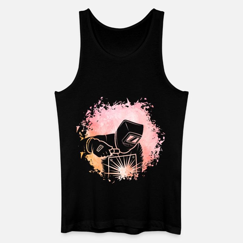 Schweißer Retro - Männer Bio Tank Top - Schwarz