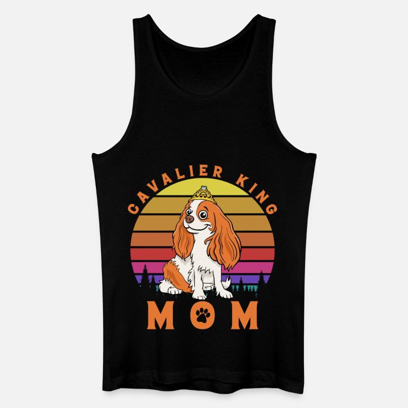Cavalier King Mom - Männer Bio Tank Top - Schwarz