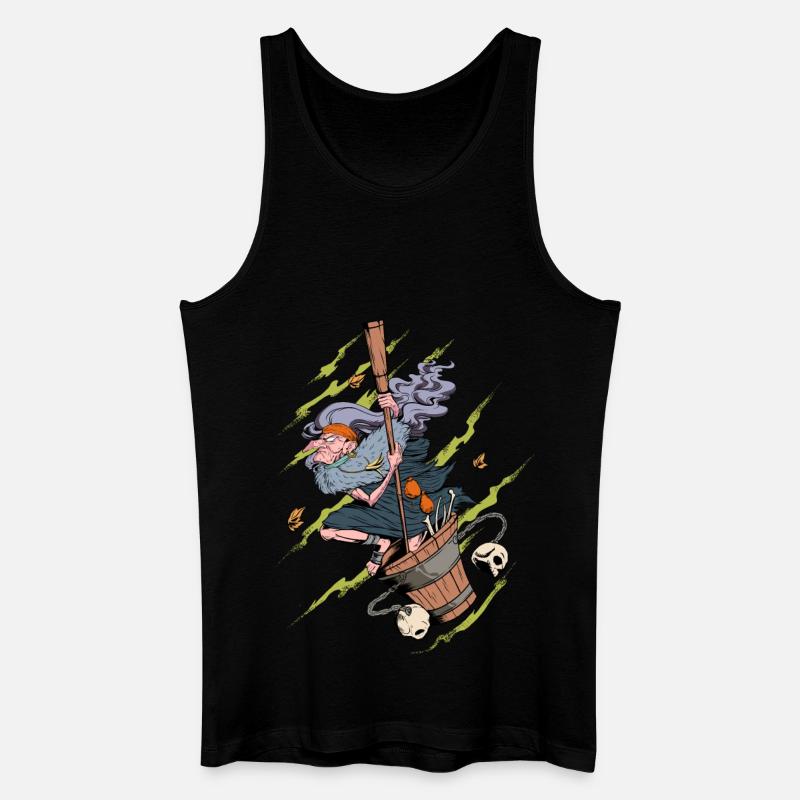 Zeichnung der Baba Jaga - Männer Bio Tank Top - Schwarz