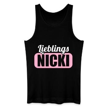 DDR Ostdeutschland Osten Ossi Lieblings Nicki - Männer Bio Tank Top - Schwarz - Vorne