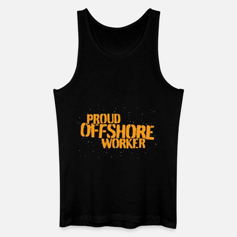 Proud Offshore Worker - Männer Bio Tank Top - Schwarz