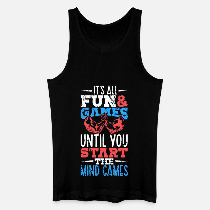 Mind Games - Armdrücken - Männer Bio Tank Top - Schwarz