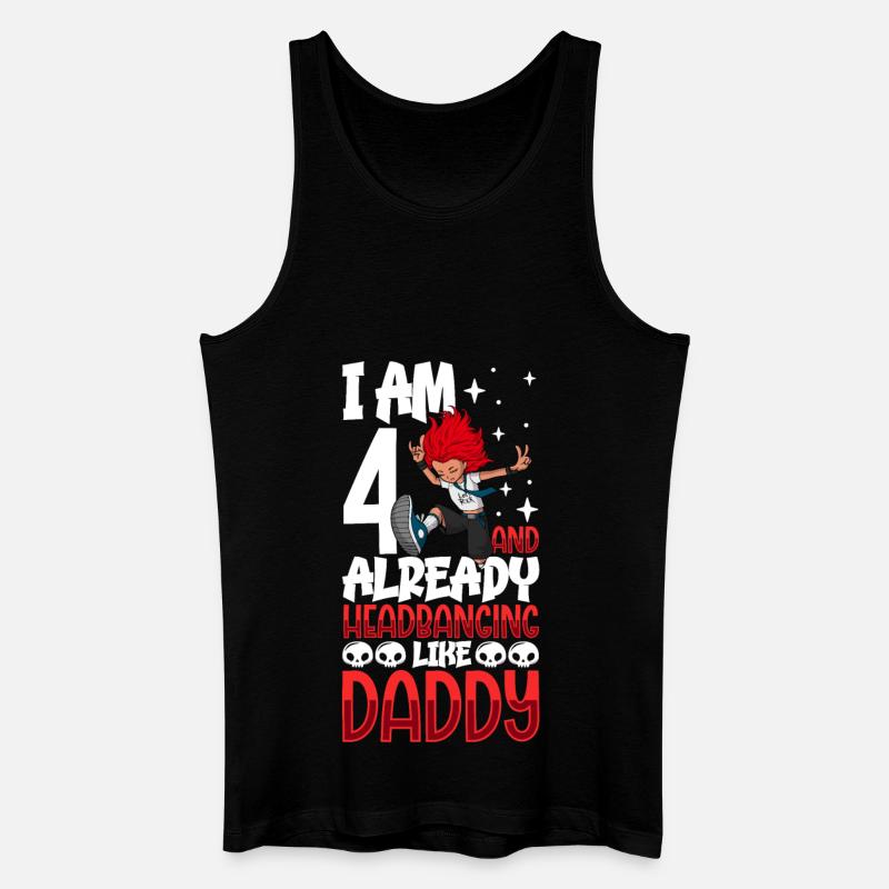 Ich bin 4 - Mädchen Rocker - Männer Bio Tank Top - Schwarz