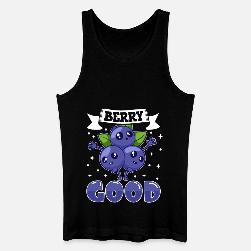 Berry good - Blaubeere - Männer Bio Tank Top - Schwarz