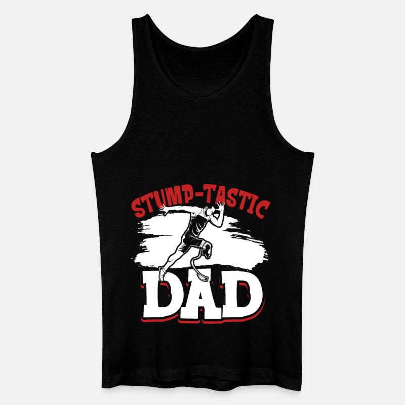Bester Papa mit Beinprothese - Männer Bio Tank Top - Schwarz